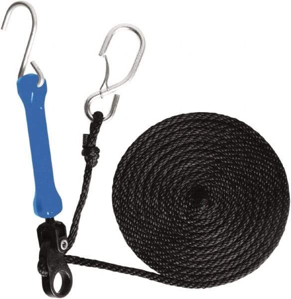 The Perfect Bungee - Light Duty Tie Down with Triangulated Galvanized S Hook - 144" OAL, Blue - Industrial Tool & Supply
