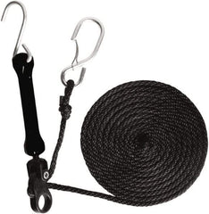 The Perfect Bungee - Light Duty Tie Down with Triangulated Galvanized S Hook - 144" OAL, Black - Industrial Tool & Supply