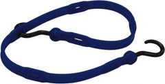 The Perfect Bungee - Adjustable Bungee Strap with Molded Nylon Hook End - 36" OAL, Blue - Industrial Tool & Supply