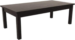 ALERA - 20" Long x 47-1/4" Wide x 16-3/8" High Stationary Rectangular Reception Table - 1" Thick, Black, Wood Grain Laminate - Industrial Tool & Supply