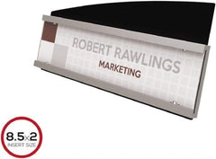 Deflect-o - 8-1/2" Wide x 3-7/8" High Sign Compatiblity, Acrylic Sign Holder - Clear, 3-7/8" Holder Height - Industrial Tool & Supply