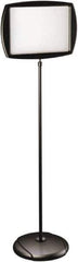 MasterVision - 19" Wide x 3-7/8" High Sign Compatiblity, Steel Floor Sign - Black, 3-15/16" Holder Height - Industrial Tool & Supply