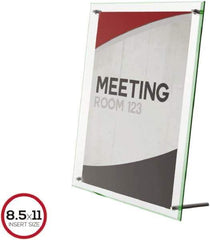 Deflect-o - 11" Wide x 8-1/2" High Sign Compatiblity, Acrylic Sign Holder - Clear, 8-1/2" Holder Height - Industrial Tool & Supply