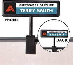 ADVANTUS - 9" Wide x 2-1/2" High Sign Compatiblity, Plastic Sign Holder - Translucent, 2-1/2" Holder Height - Industrial Tool & Supply
