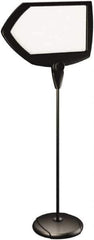 MasterVision - 19" Wide x 3-7/8" High Sign Compatiblity, Steel Floor Sign - Black, 3-15/16" Holder Height - Industrial Tool & Supply