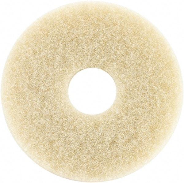 Oreck - Polishing Pad - 12" Machine, Beige Pad, Cotton - Industrial Tool & Supply