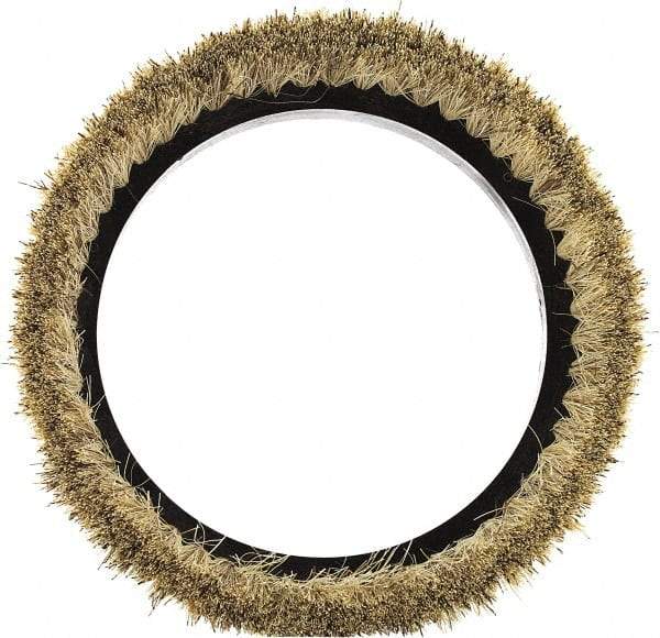 Oreck - Polishing/Light Scrubbing Brush - 12" Machine, Tan Pad, Natural Fiber - Industrial Tool & Supply