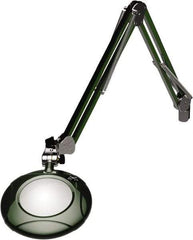 O.C. White - 43 Inch, Spring Suspension, Clamp on, LED, Racing Green, Magnifying Task Light - 8 Watt, 7.5 and 15 Volt, 2x Magnification, 5 Inch Long - Industrial Tool & Supply