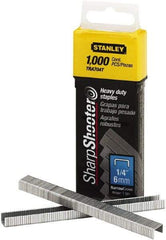 Stanley Bostitch - 1/4" Leg Length, Steel Staple Gun Staples - 80 Sheet Capacity, For Use with Stanley TR150 - Industrial Tool & Supply