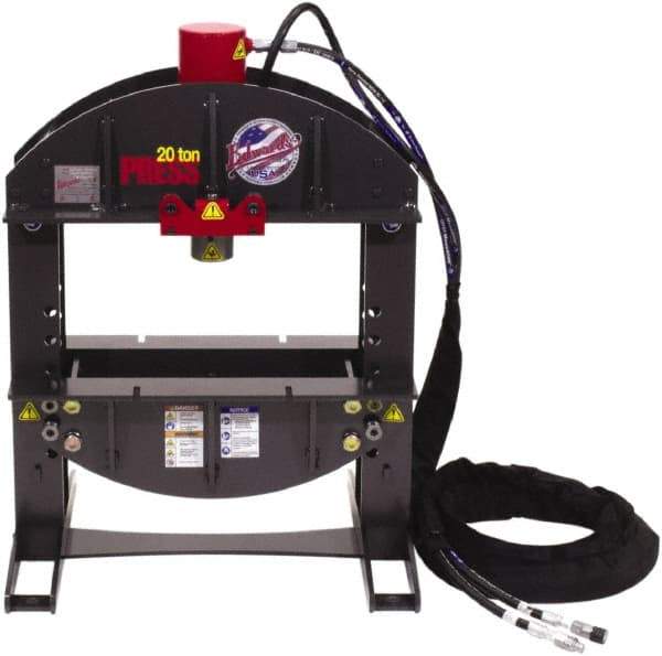 Edwards Manufacturing - 20 Ton Hydraulic Shop Press - 6-1/4" Stroke, 5 hp - Industrial Tool & Supply