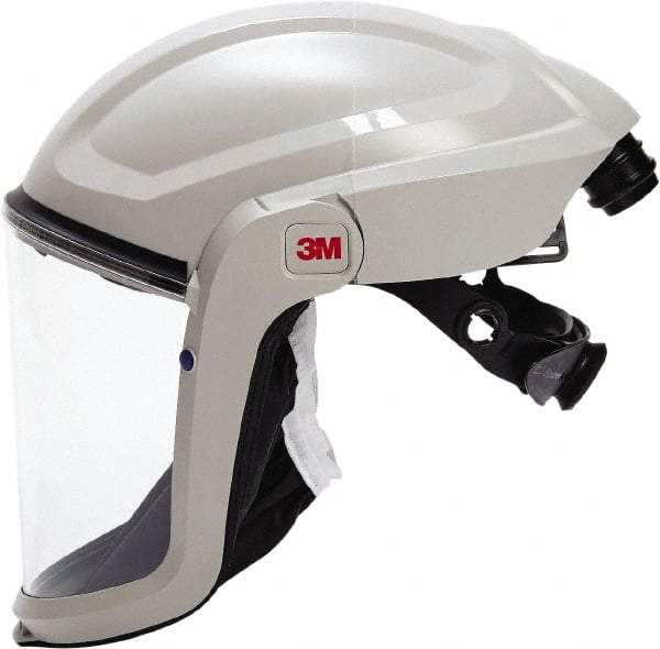 3M - Size Standard, PAPR Compatible Face Shield with Face Shield - Polyethylene, Gray, Adjustable Ratchet, Compatible with 3M Versaflo - Industrial Tool & Supply