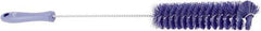 Vikan - 1-1/2" Diam Polyester Tube Brush - 19.9" OAL, 7.9" Head Length, Stainless Steel Handle - Industrial Tool & Supply