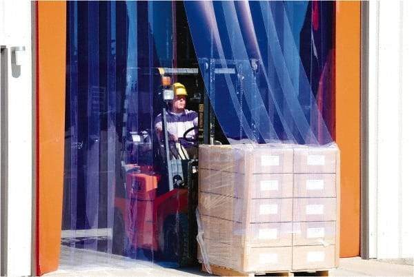 Clearway Door - 10' Door Width x 12' Door Height Flexible PVC Low Temperature Strip Door Kit - 12" Strip Width x 120" Strip Thickness, Clear, 67% Overlap - Industrial Tool & Supply
