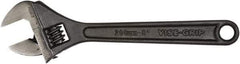 Irwin - 1-1/8" Jaw Capacity, 8" Standard Adjustable Wrench - Chrome Vanadium Steel, Black Finish - Industrial Tool & Supply