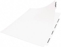 Office Essentials - 11 x 8 1/2" 1 to 5" Label, 5 Tabs, 3-Hole Punched, Customizable Divider - White - Industrial Tool & Supply