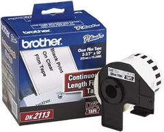 Brother - 2-7/16" Wide x 600" Long, Clear Film Tape Cassette - For Label Maker - Industrial Tool & Supply