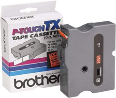 Brother - 1" Wide x 600" Long, Fluorescent Orange Tape Cassette - For Label Maker - Industrial Tool & Supply