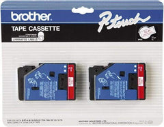 Brother - 1/2" Wide x 300" Long, White Tape Cassette - For Label Maker - Industrial Tool & Supply