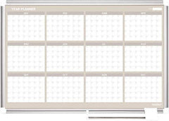 MasterVision - 36" High x 48" Wide Magnetic Dry Erase Calendar - Steel - Industrial Tool & Supply