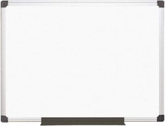 MasterVision - 36" High x 48" Wide Magnetic Dry Erase Board - Porcelain/Steel - Industrial Tool & Supply