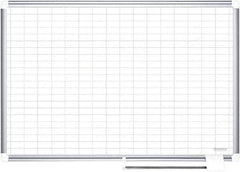 MasterVision - 48" High x 72" Wide Magnetic Dry Erase Calendar - Porcelain/Steel - Industrial Tool & Supply