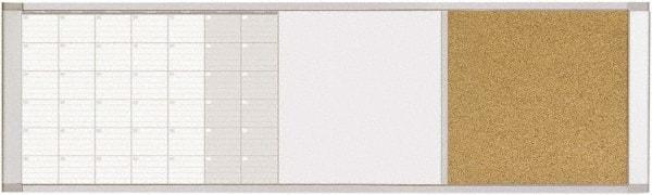 MasterVision - 18" High x 48" Wide Combination, Bulletin/Magnetic Dry Erase - Steel - Industrial Tool & Supply