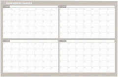 MasterVision - 24" High x 36" Wide Magnetic Dry Erase Calendar - Steel - Industrial Tool & Supply