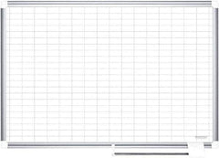 MasterVision - 36" High x 24" Wide Magnetic Dry Erase Calendar - Steel - Industrial Tool & Supply
