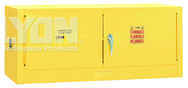 Piggyback Storage Cabinet - #5471 - 43 x 18 x 18" - 12 Gallon - w/2 door manual close - Yellow Only - Industrial Tool & Supply