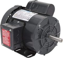 Leeson - 3/4 Max hp, 1,800 Max RPM, Capacitor Start Electric AC DC Motor - 115-208/230 V Input, Single Phase, 56 Frame, Rigid Base Mount, TEFC Enclosure - Industrial Tool & Supply