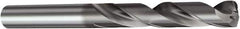 Sandvik Coromant - 11.11mm 140° Spiral Flute Solid Carbide Screw Machine Drill Bit - TiAlN Finish, Right Hand Cut, 55mm Flute Length, 102mm OAL, Standard Point, Straight Shank, Through Coolant - Industrial Tool & Supply