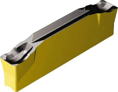 Sandvik Coromant - N123K2K CR 4325 Grade, 0.2362" Cutting Width, Carbide Cutoff Insert - 0° Neutral Lead Angle, 0.0156" Cnr Rad, TiCN/Al2O3/TiN Coated - Industrial Tool & Supply