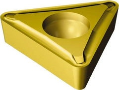 Sandvik Coromant - TCMT1.21.20 UF Grade 235 Carbide Turning Insert - TiCN/TiN Finish, 60° Triangle, 5/32" Inscr Circle, 5/64" Thick, 0.2mm Corner Radius - Industrial Tool & Supply