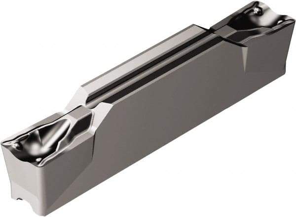 Sandvik Coromant - H2N123x2 TF Grade 1105, 4mm Cutting Width Carbide Grooving Insert - 23.3mm Max Depth of Cut, Neutral, 0.4mm Corner Radius, TiAlN Finish - Industrial Tool & Supply