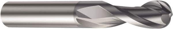 Sandvik Coromant - 10mm Diam, 19mm LOC, Solid Carbide Ball End Mill - AlCrN Finish, 72mm OAL, 10mm Shank Diam, Ball Flute - Industrial Tool & Supply