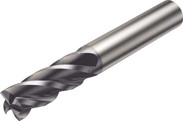 Sandvik Coromant - 3mm, 4 Flute, Solid Carbide, Corner Radius End Mill - 57mm OAL, 38° Helix, Right Hand Flute, 7mm LOC, Right Hand Cut - Industrial Tool & Supply