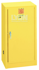 Compact Storage Cabinet - #5474 - 23-1/4 x 18 x 44" - 15 Gallon - w/one shelf, 1-door manual close - Yellow Only - Industrial Tool & Supply