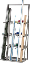 Little Giant - 3 Bay, 3 Shelf, Gray Bar Rack - 36" Wide x 84" High x 24" Deep, Steel - Industrial Tool & Supply
