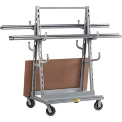Little Giant - 2,000 Lb Capacity Steel Bar & Pipe Truck - Steel Deck, 40" OAW, 0" Platform Length, Phenolic Casters - Industrial Tool & Supply