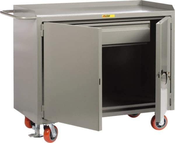 Little Giant - Mobile Service Bench - Steel, Gray, 53-1/2" Long x 26" Deep x 43" High - Industrial Tool & Supply