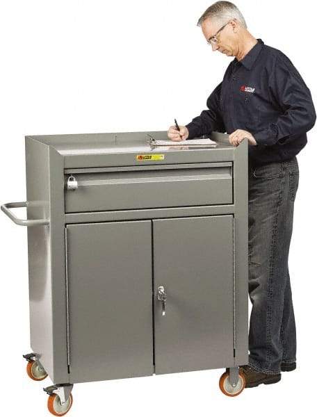 Little Giant - Mobile Service Bench - Steel, Gray, 41-1/2" Long x 24" Deep x 48" High - Industrial Tool & Supply