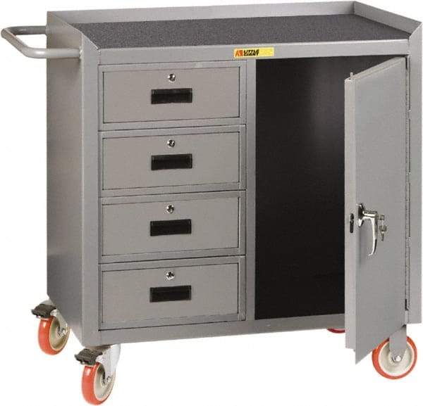 Little Giant - Mobile Service Bench - Steel, Gray, 41-1/2" Long x 26" Deep x 38" High - Industrial Tool & Supply