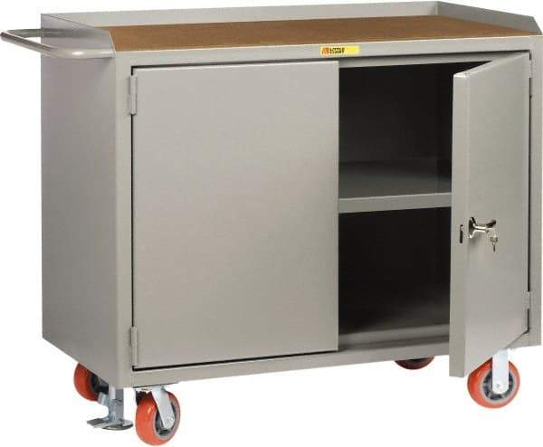 Little Giant - Mobile Service Bench - Steel, Gray, 53-1/2" Long x 26" Deep x 43" High - Industrial Tool & Supply