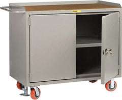 Little Giant - Mobile Service Bench - Steel, Gray, 53-1/2" Long x 26" Deep x 43" High - Industrial Tool & Supply