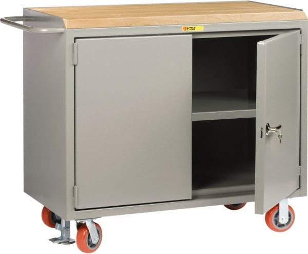 Little Giant - Mobile Service Bench - Steel, Gray, 53-1/2" Long x 26" Deep x 43" High - Industrial Tool & Supply