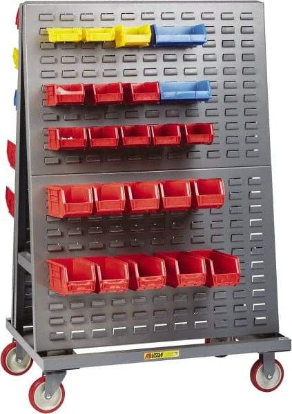Little Giant - 1,200 Lb Capacity Multi-Purpose Lean Tool Cart - 24" Wide x 60" Deep x 56" High, Steel, Gray - Industrial Tool & Supply