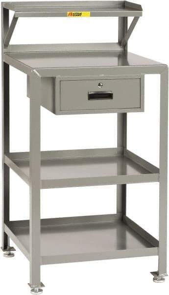 Little Giant - 1 Drawer Shop Desk - 24 Inch Wide x 22 Inch Deep x 52 Inch High, Gray - Industrial Tool & Supply