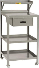 Little Giant - 1 Drawer Shop Desk - 36 Inch Wide x 24 Inch Deep x 52 Inch High, Gray - Industrial Tool & Supply
