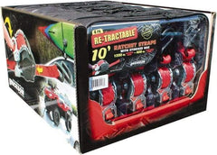 Erickson Manufacturing - 10' Long x 1" Wide, 1,200 Lb Basket Capacity, Polyester & Steel Web Sling - Red - Industrial Tool & Supply