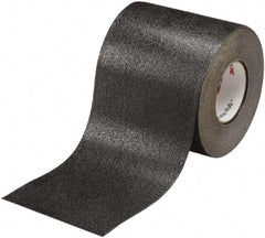 Ability One - Black Solid Color Anti-Slip Vinyl Tape - 6" Wide x 60' Long x 0.036" Thick, General Traffic - Industrial Tool & Supply